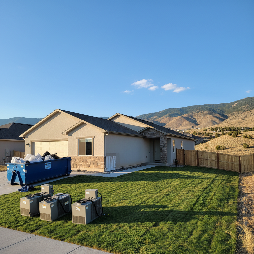 Completed water damage restoration work at a residential property in Eagle Mountain, UT