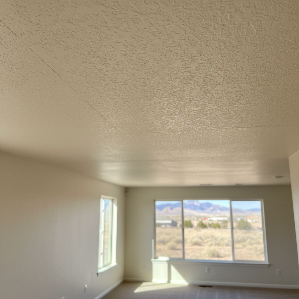 Completed ceiling water damage repair work at a residential property in Herriman, UT