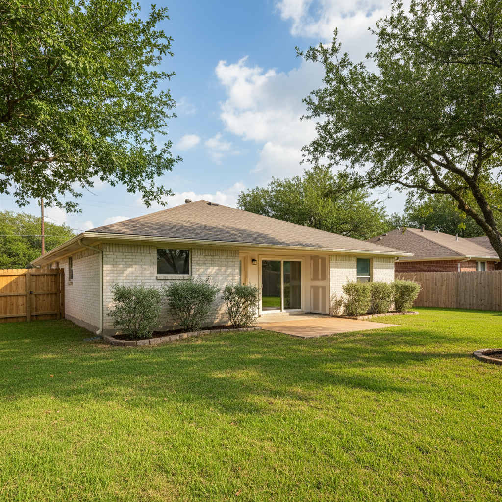 Completed flood damage restoration work at a residential property in Rowlett, TX