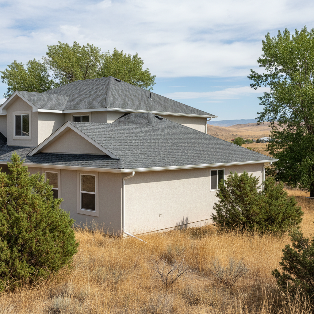 Completed roof leak water damage repair work at a residential property in Orem, UT