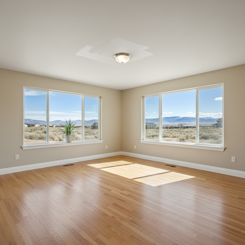 Completed water damage restoration work at a residential property in Pleasant Grove, UT