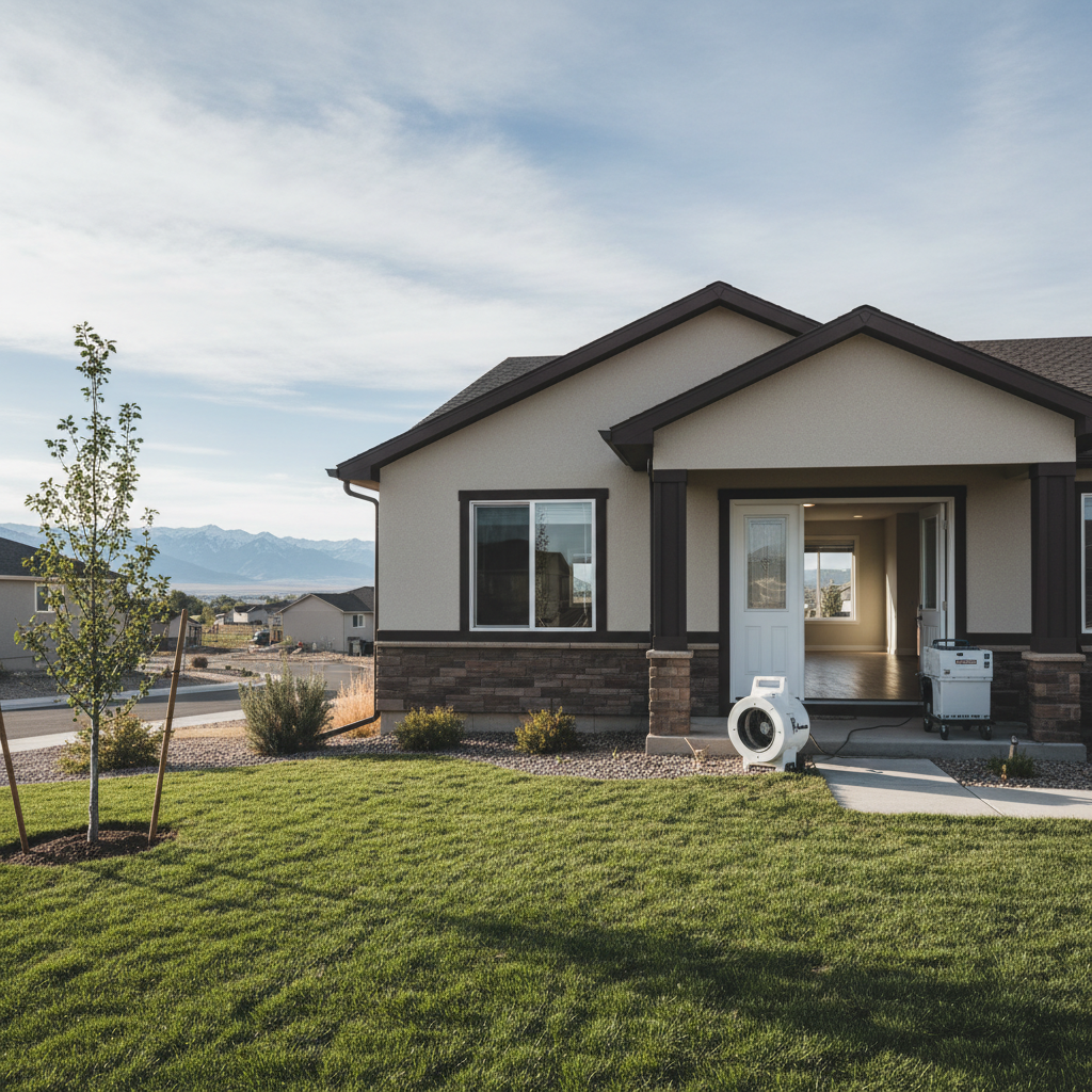 Completed flood restoration work at a residential property in Riverton, UT