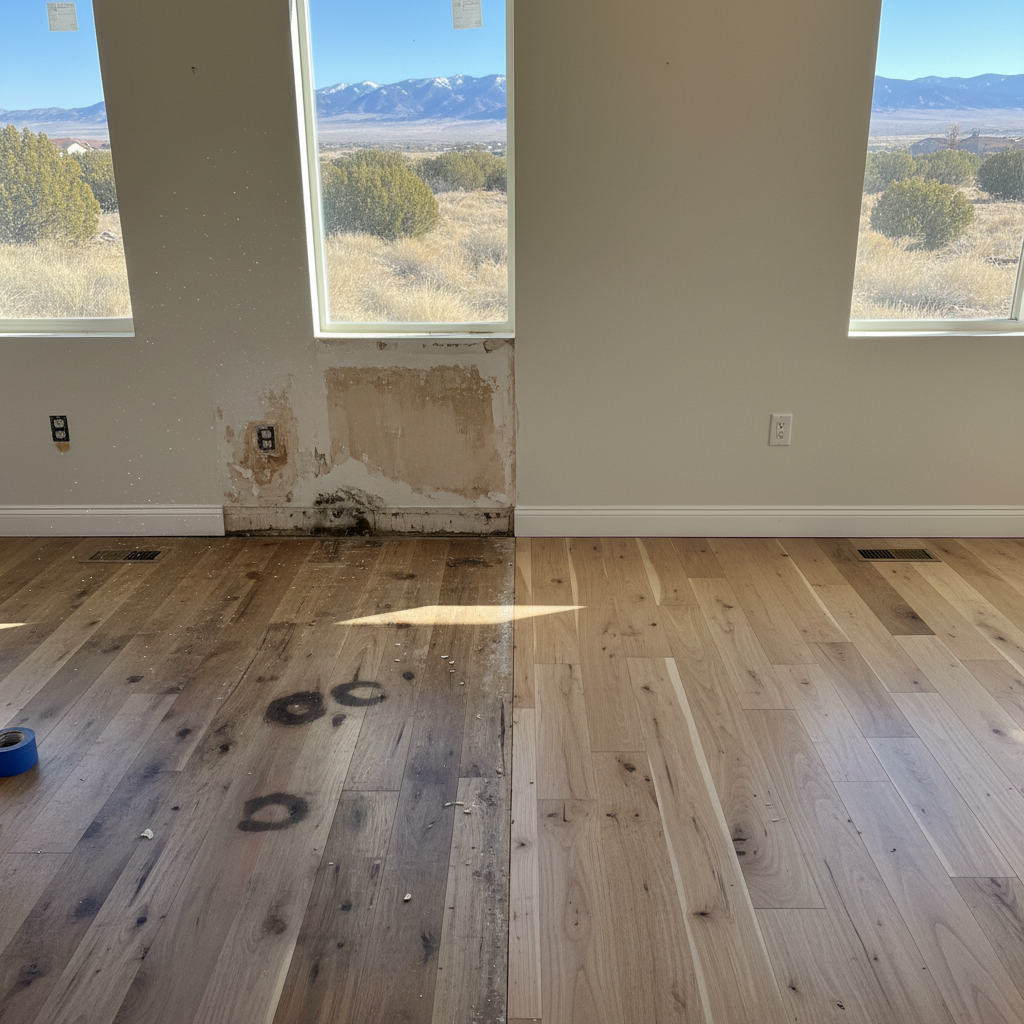 Completed flood damage restoration work at a residential property in Salem, UT