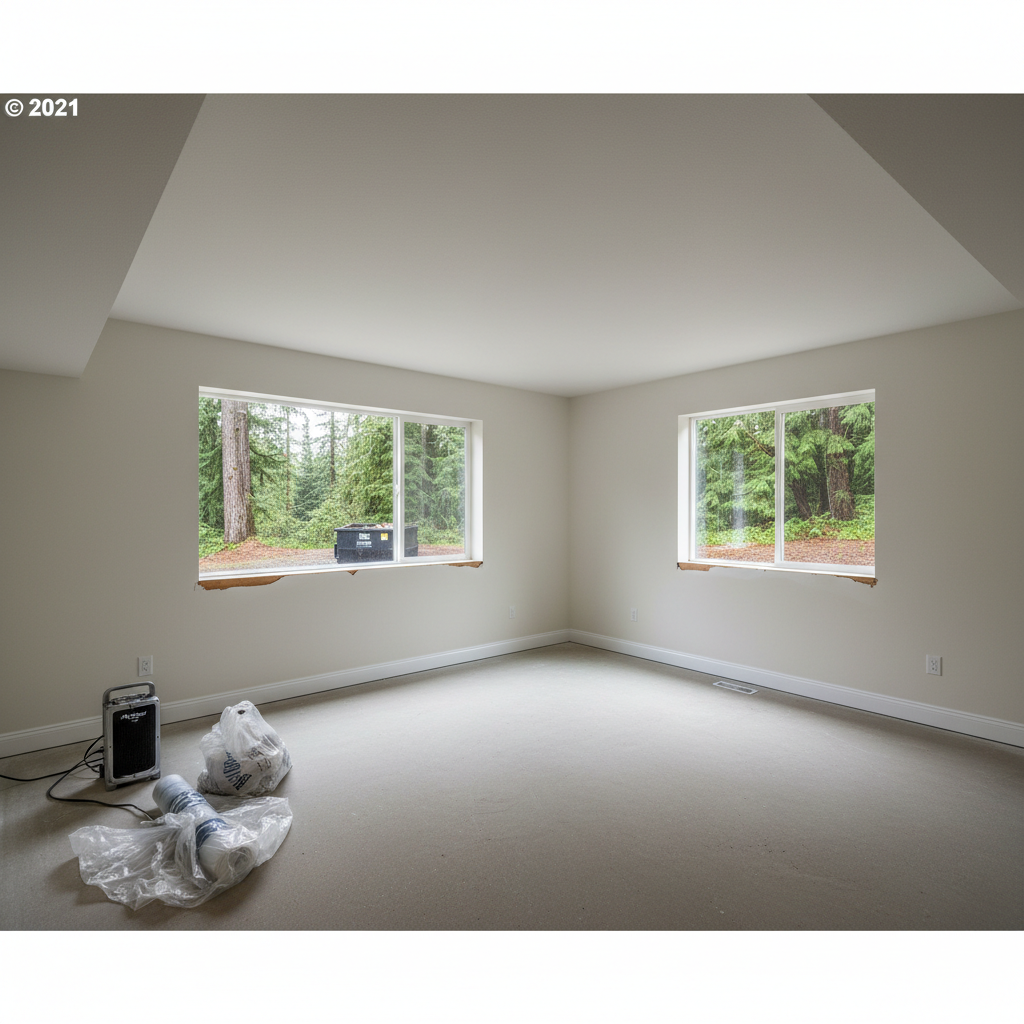 Completed mold remediation work at a residential property in Black Diamond, WA