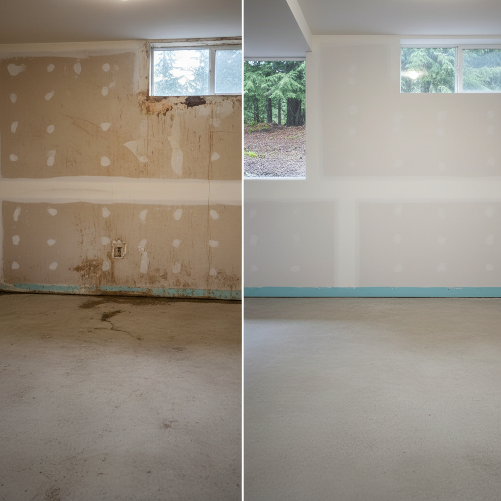 Completed flood cleanup work at a residential property in Darrington, WA