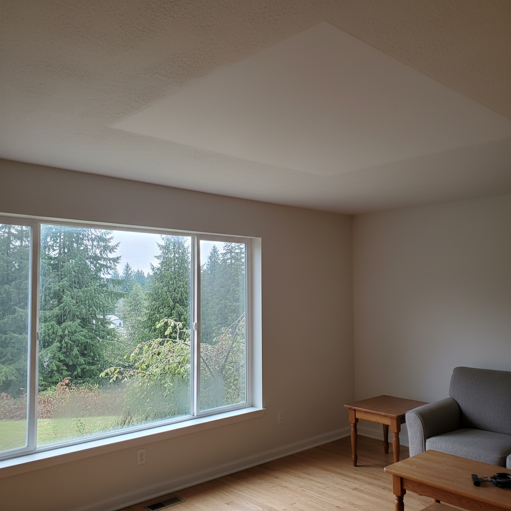 Completed ceiling water damage repair work at a residential property in Hobart, WA