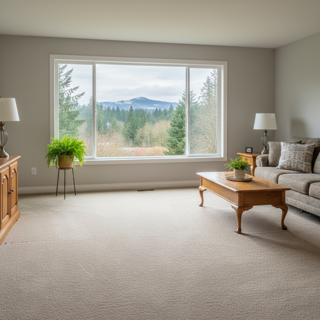 Completed carpet water damage restoration work at a residential property in Issaquah, WA