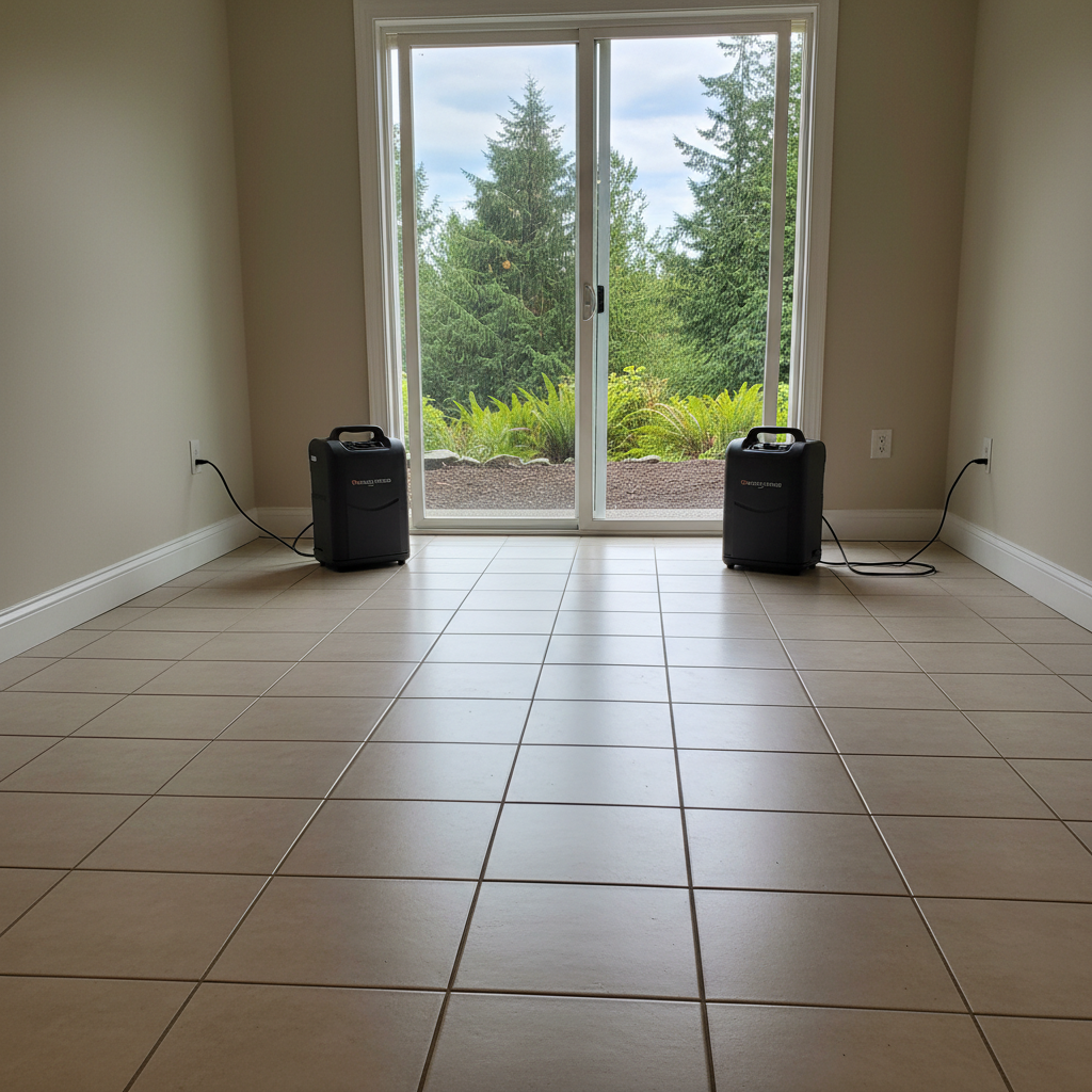 Completed water damage restoration work at a residential property in Lynnwood, WA