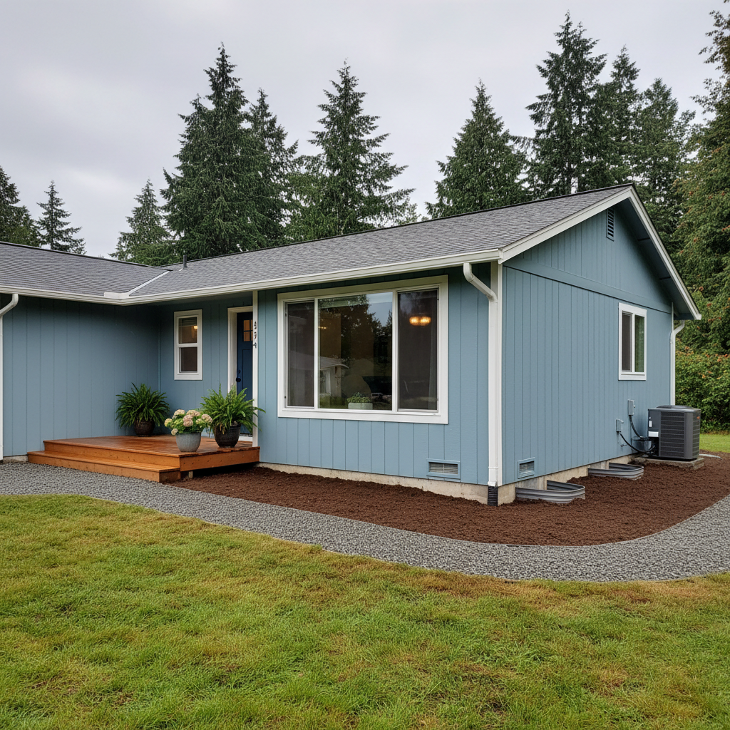 Completed flood restoration work at a residential property in Marysville, WA