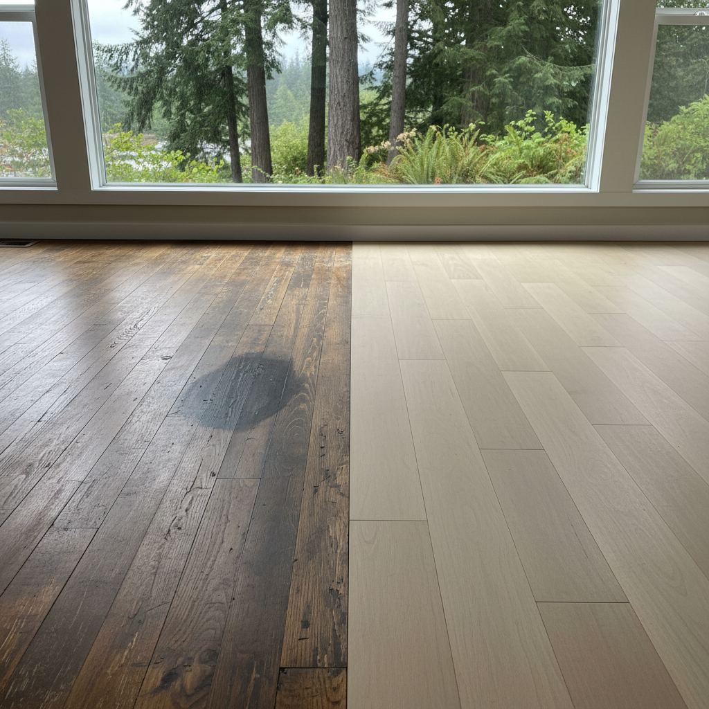 Completed water damage repair work at a residential property in Monroe, WA