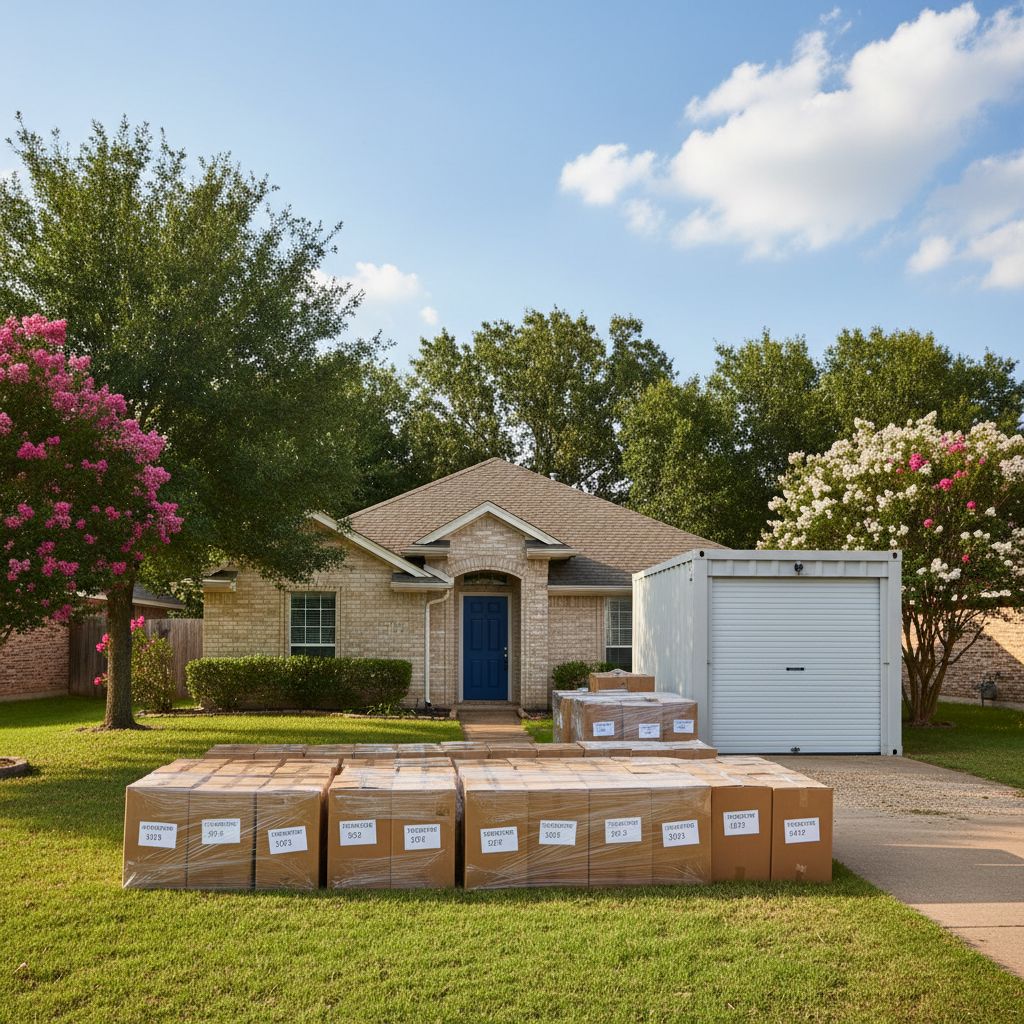 Completed content pack-out and restoration work at a residential property in Fate, TX