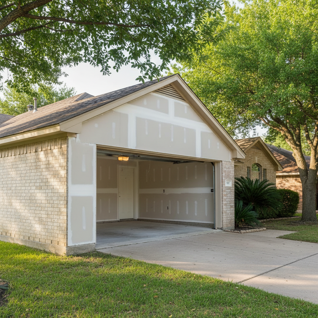Completed water damage-related mold removal work at a residential property in Garland, TX