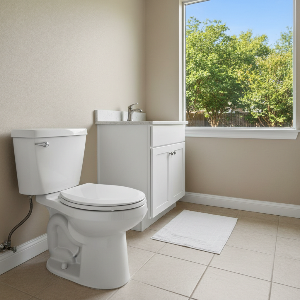 Completed toilet overflow cleanup work at a residential property in Hurst, TX