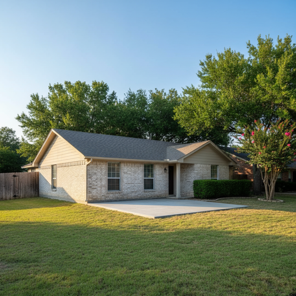 Completed water damage restoration work at a residential property in Mansfield, TX
