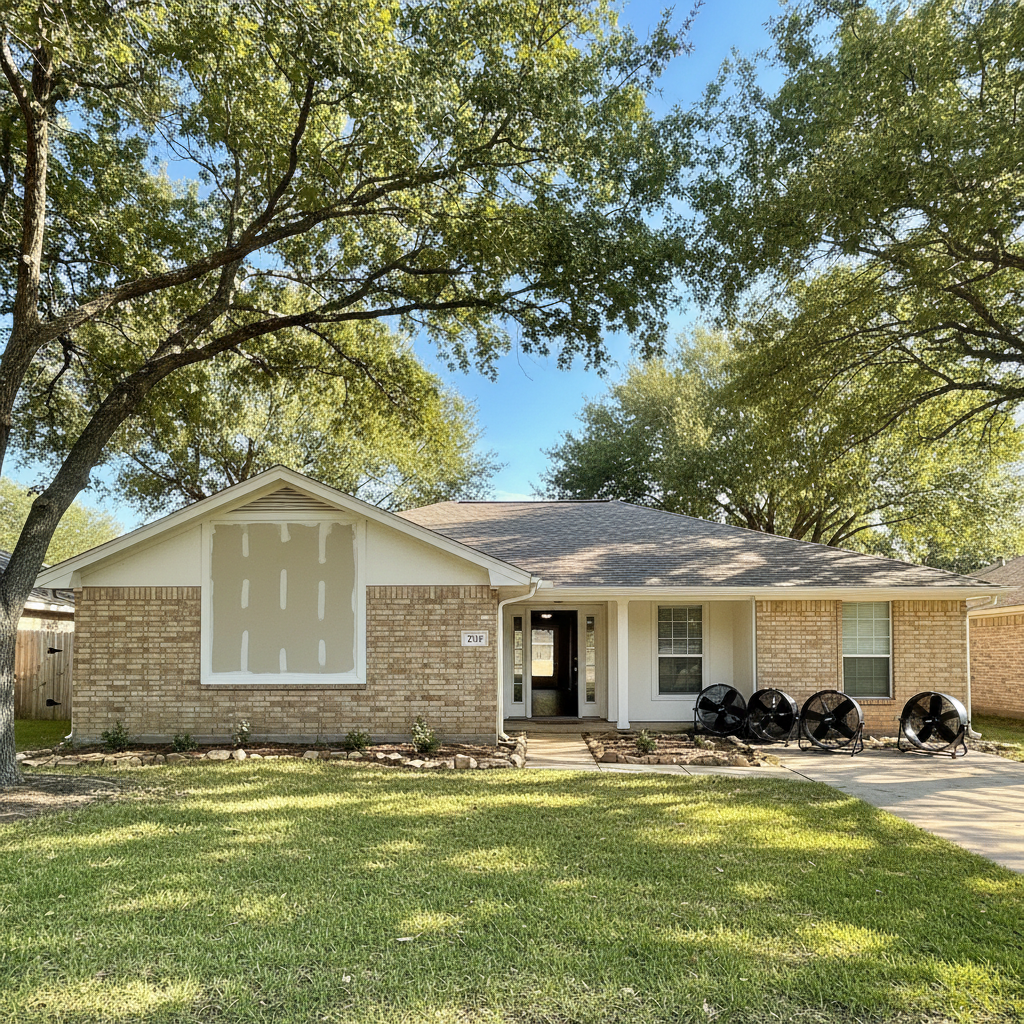Completed water damage cleanup work at a residential property in Naval Air Station Jrb, TX
