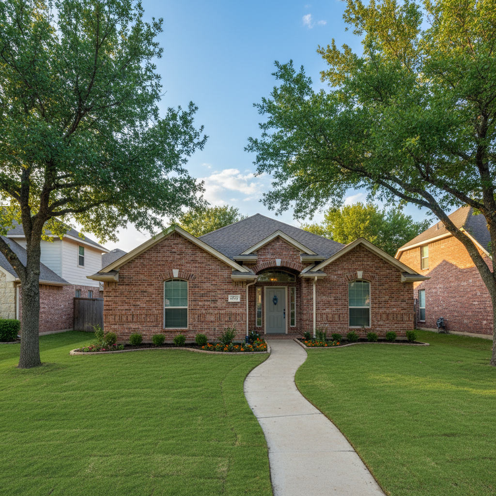 Completed water damage remediation work at a residential property in North Richland Hills, TX