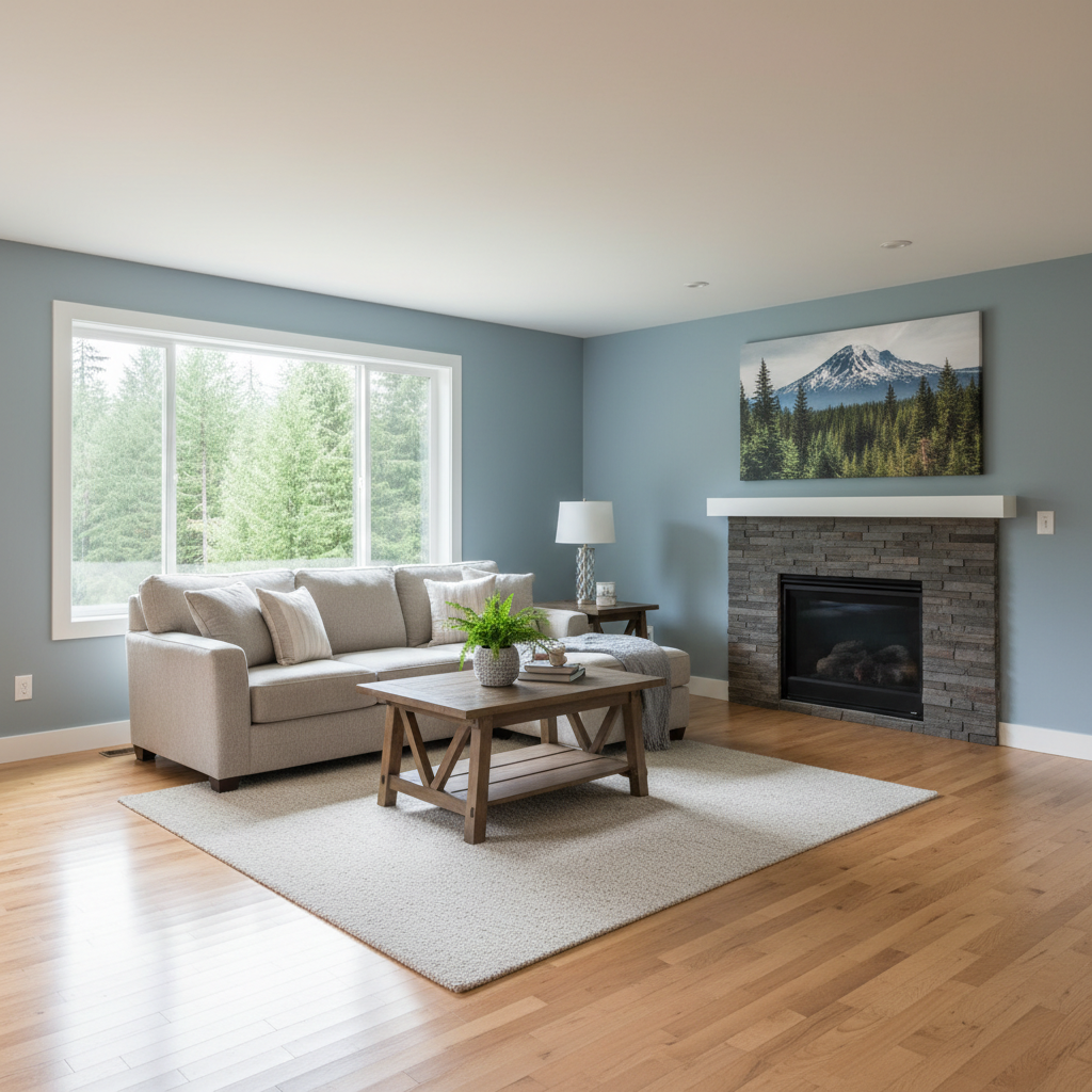 Completed water damage restoration work at a residential property in Yelm, WA