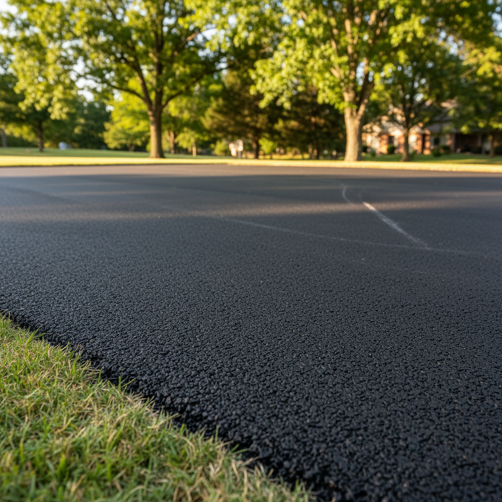 Completed commercial asphalt work at a residential property in Rogers, AR