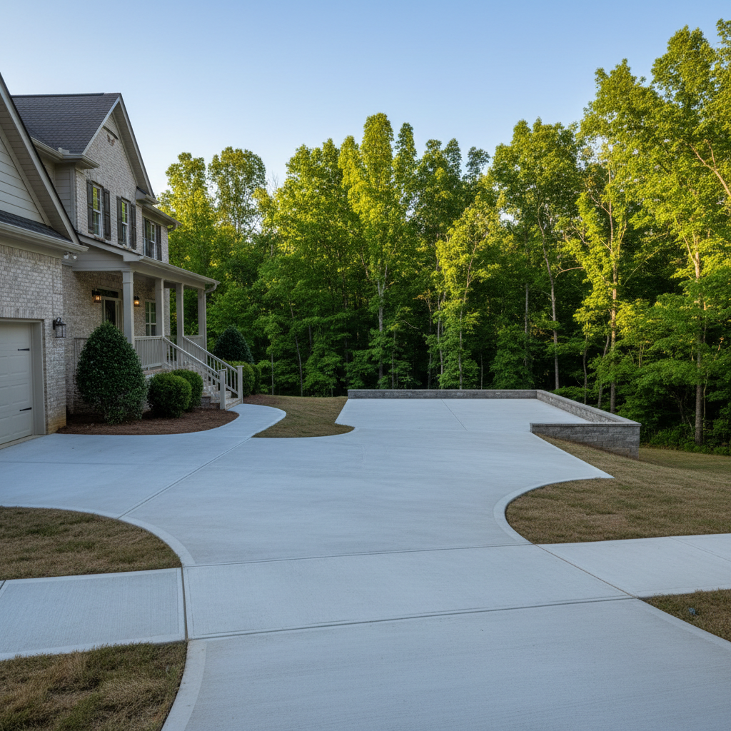 Completed concrete installation work at a residential property in Decatur, AL