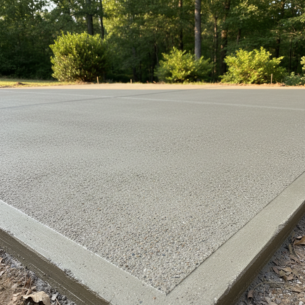 Completed concrete flatwork work at a residential property in Decatur, AL