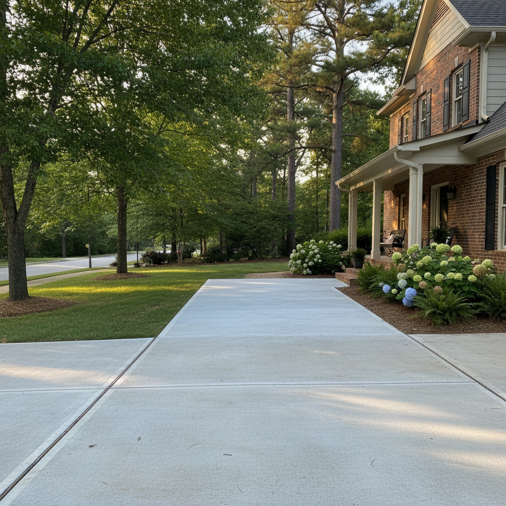 Completed concrete repair work at a residential property in Mountain Brook, AL