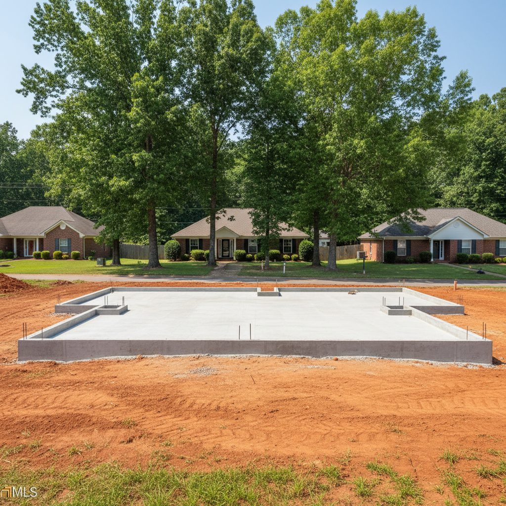Completed concrete foundations work at a residential property in Dothan, AL