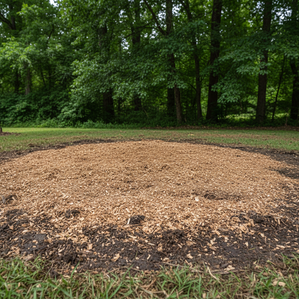 Completed stump grinding & removal work at a residential property in Huntsville, AL