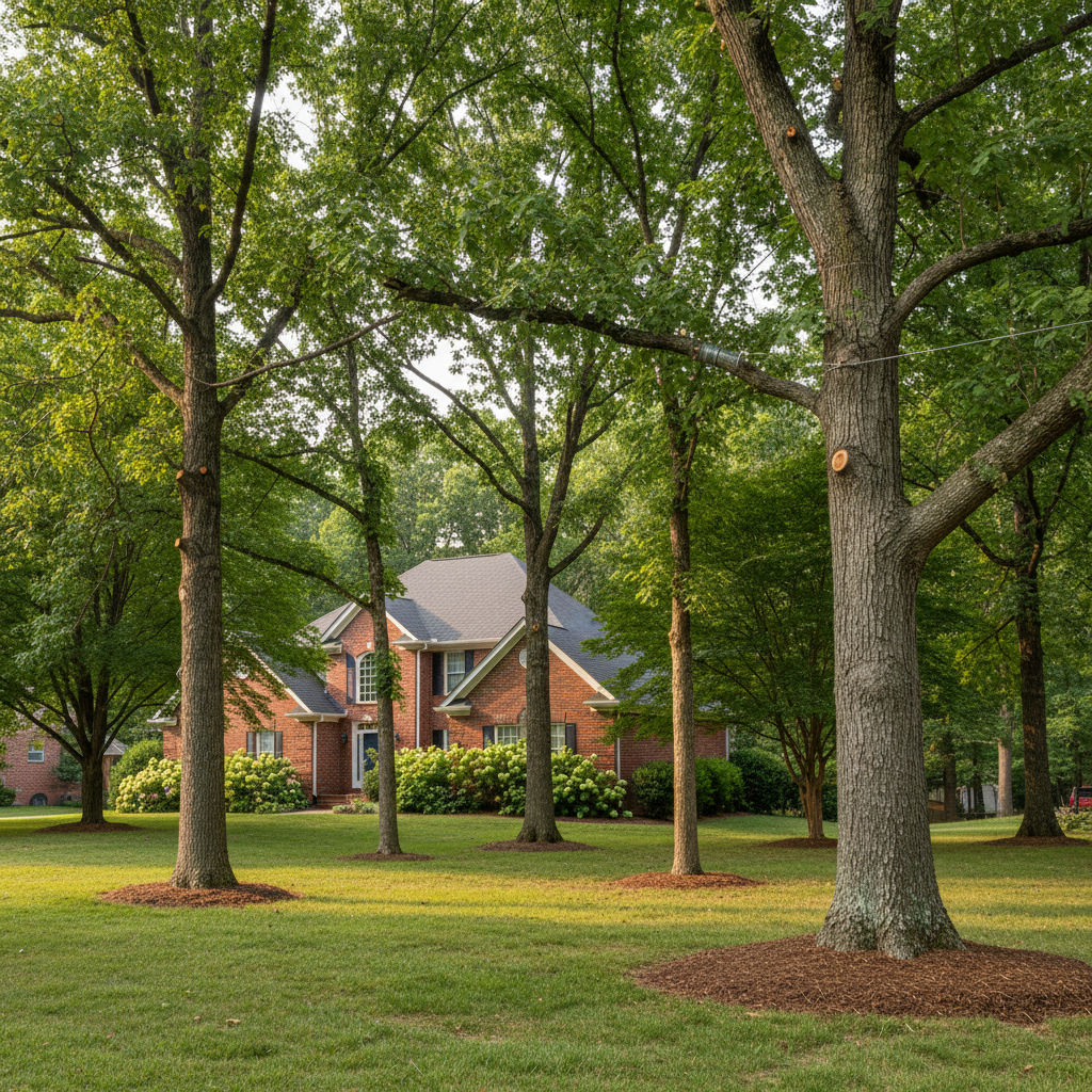 Completed tree health & care work at a residential property in Huntsville, AL
