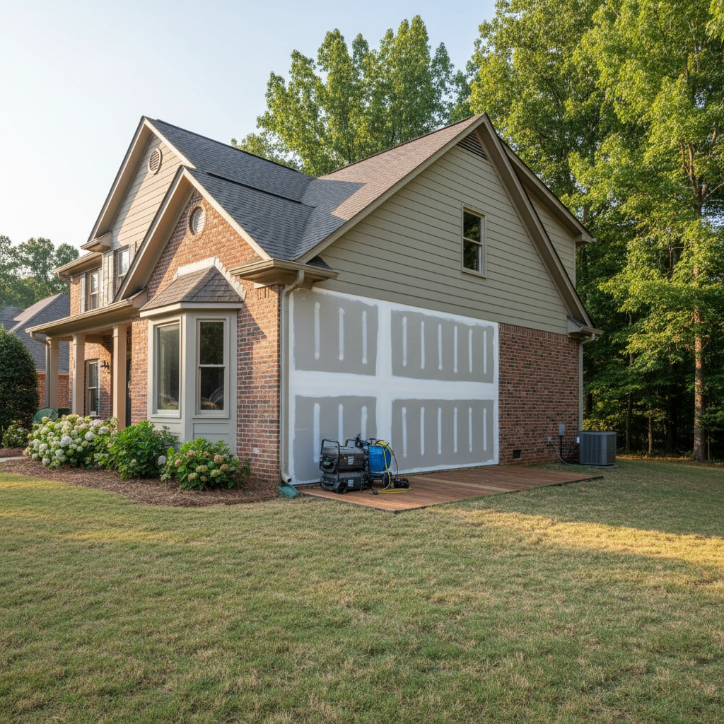 Completed burst pipe repair and cleanup work at a residential property in Montgomery, AL