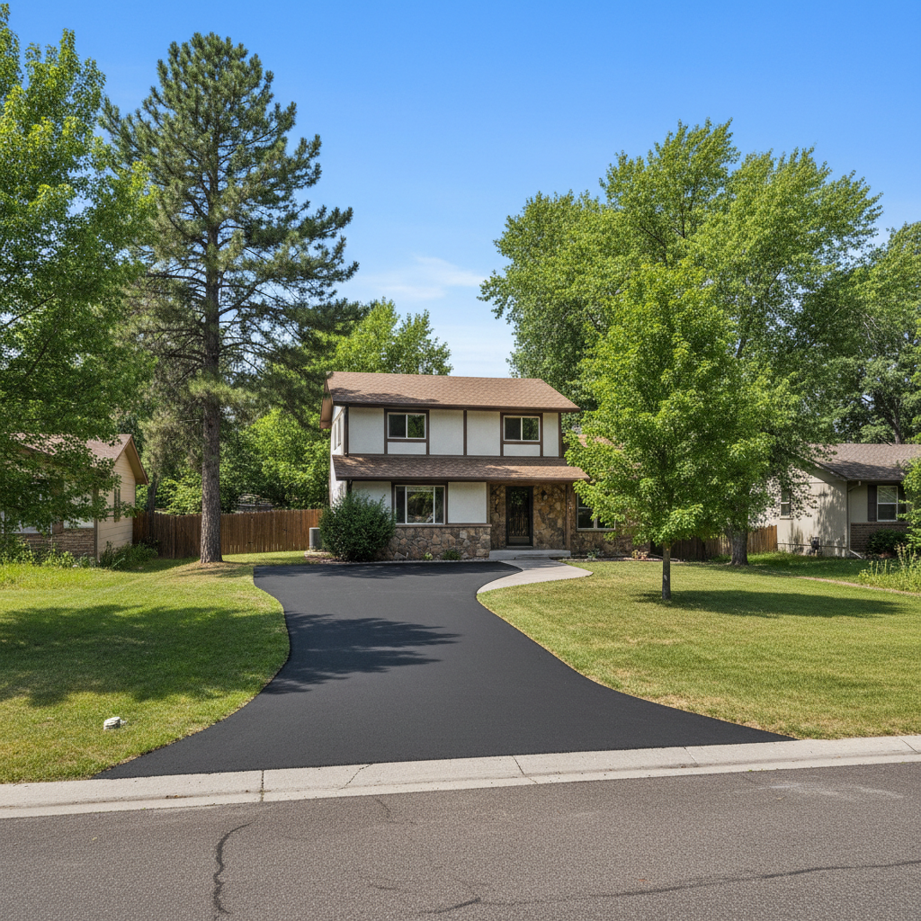 Completed residential asphalt work at a residential property in Flagstaff, AZ