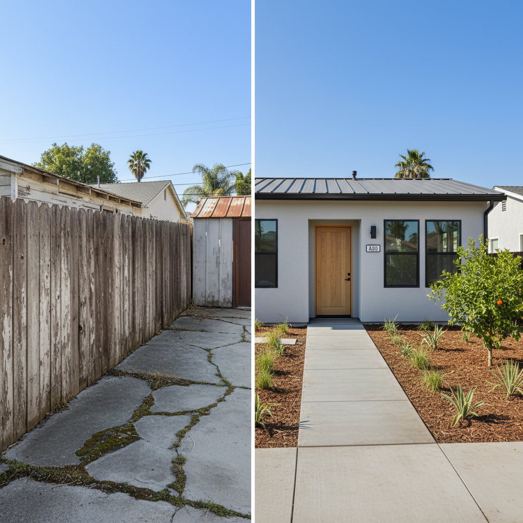 Completed detached adu work at a residential property in Anaheim, CA