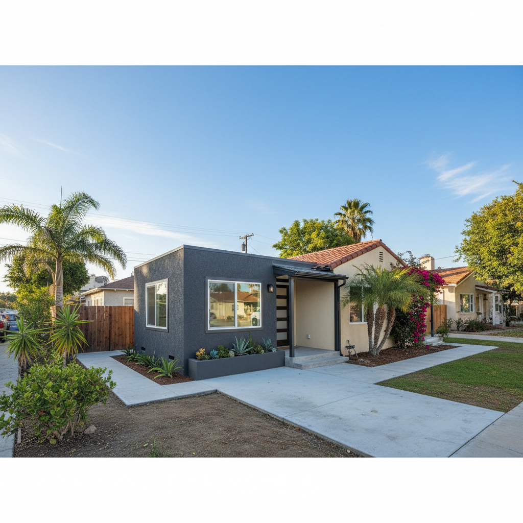Completed garage conversion work at a residential property in Los Angeles, CA