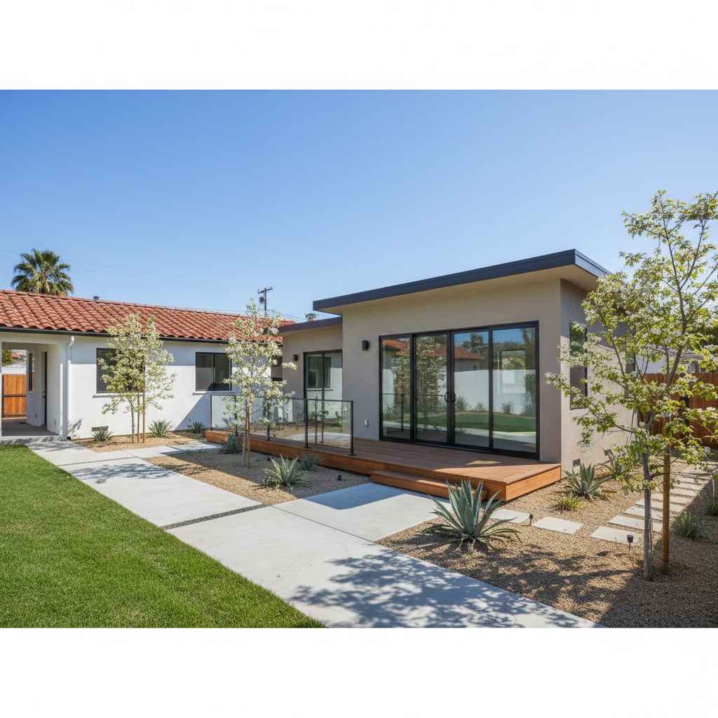 Completed adu construction management work at a residential property in Santa Ana, CA