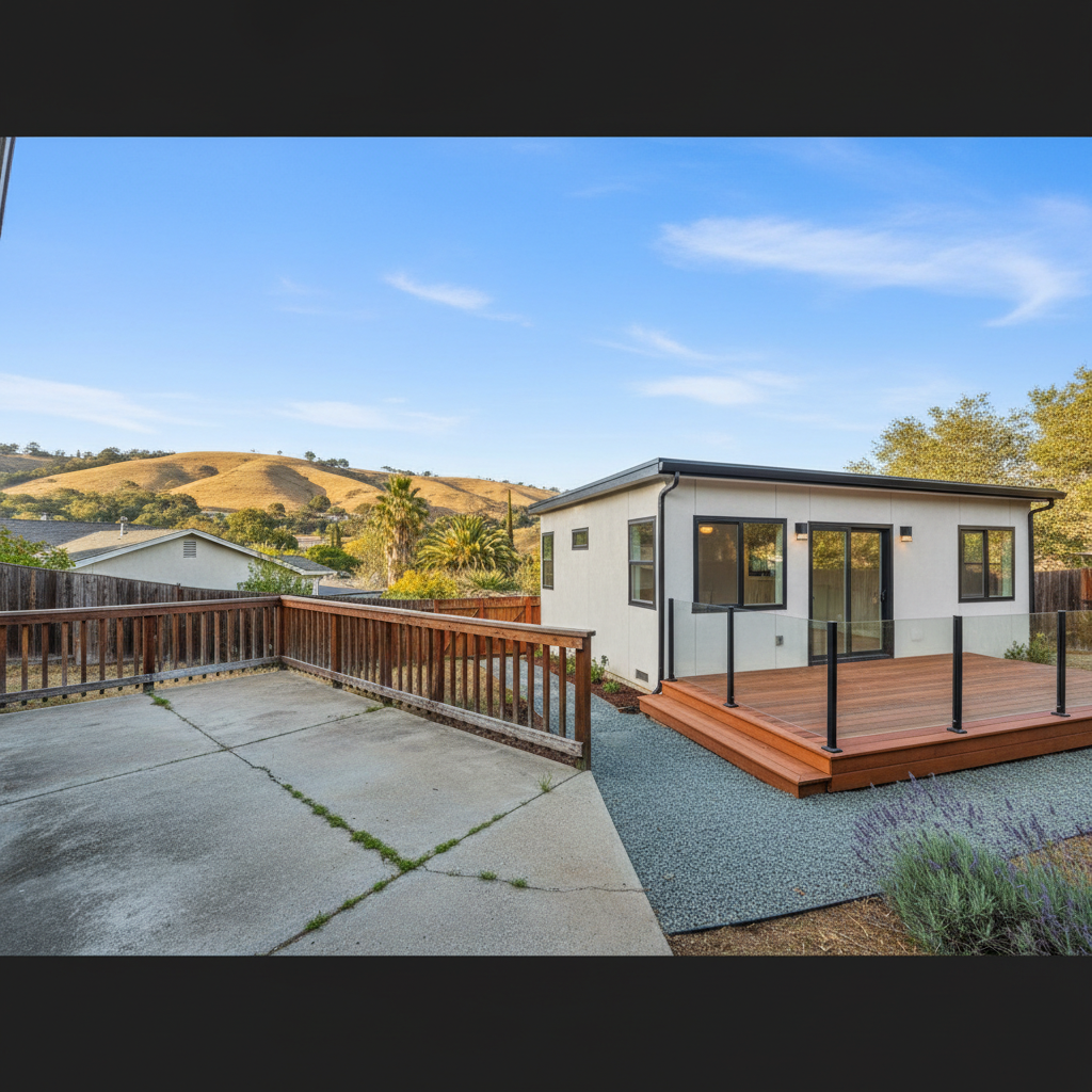 Completed detached adu work at a residential property in Pleasanton, CA