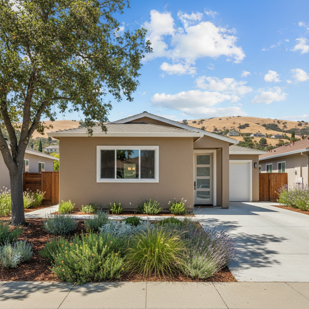 Completed garage conversion work at a residential property in Pleasanton, CA