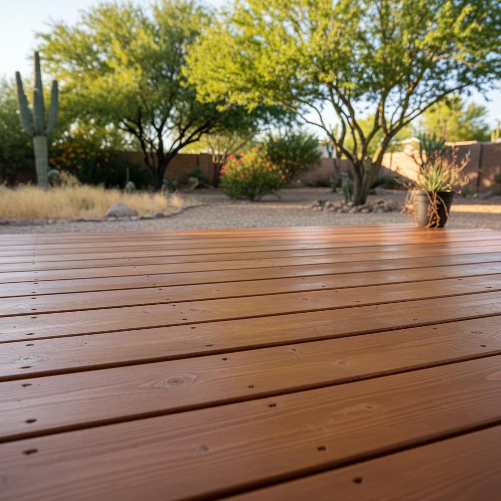 Completed deck painting & staining work at a residential property in Coolidge, AZ