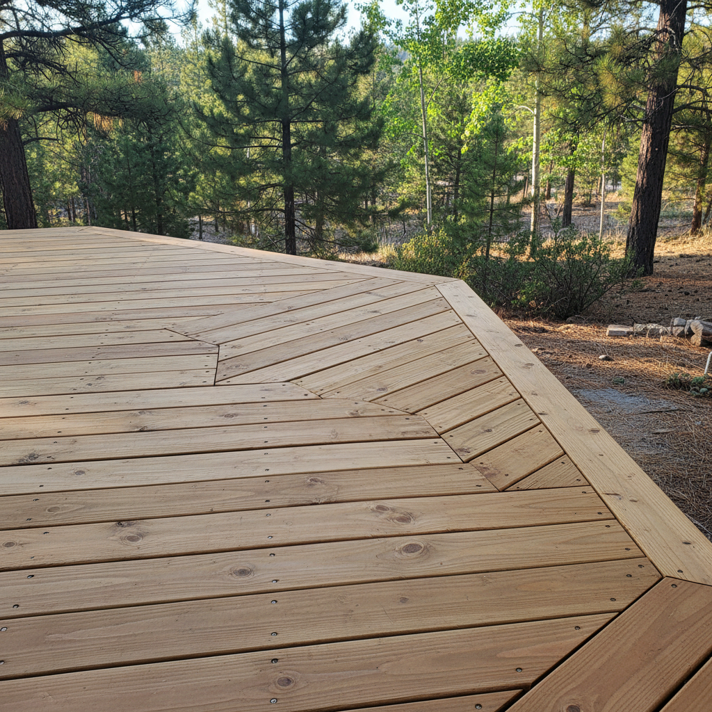 Completed deck repair work at a residential property in Flagstaff, AZ