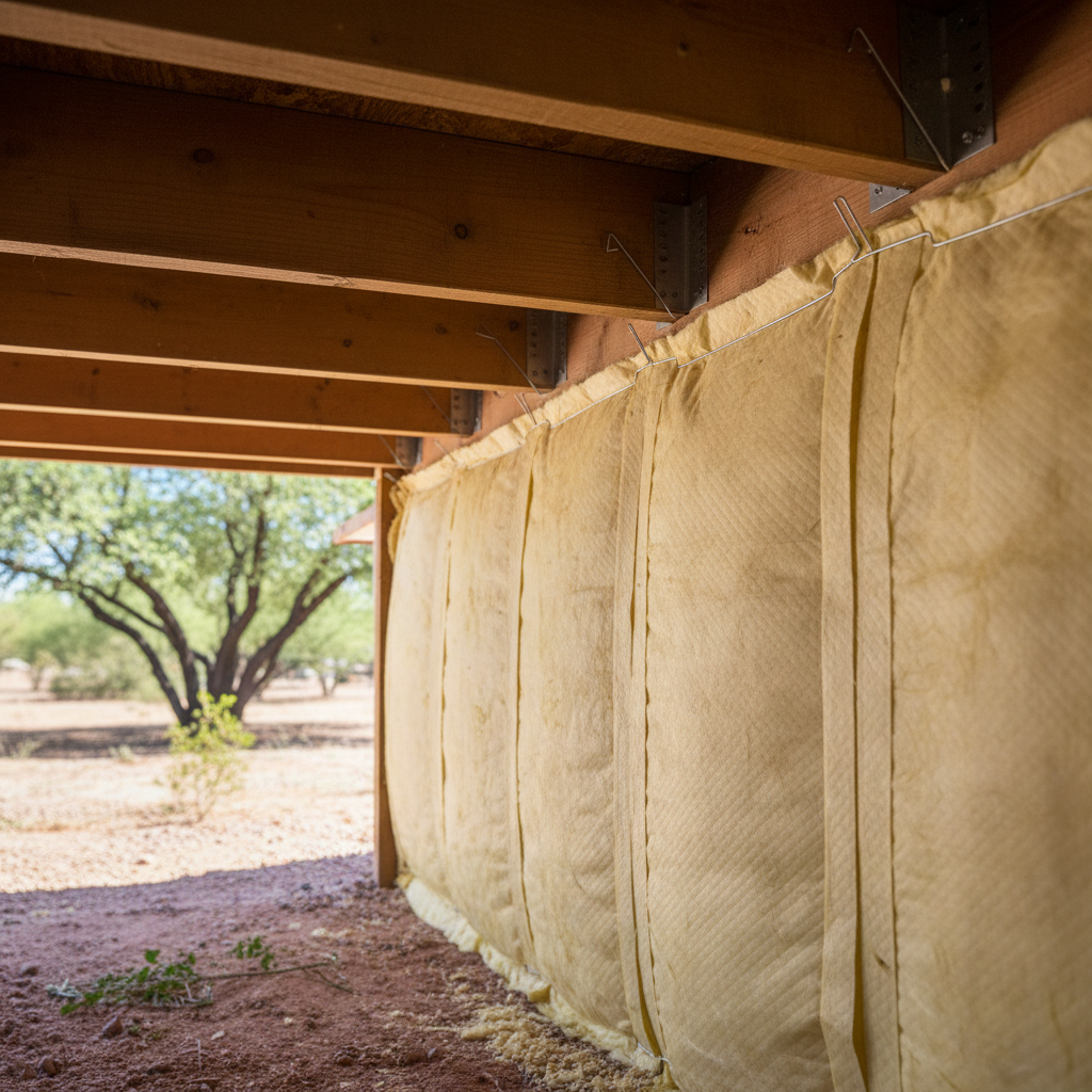 Completed crawl space insulation work at a residential property in Chandler, AZ