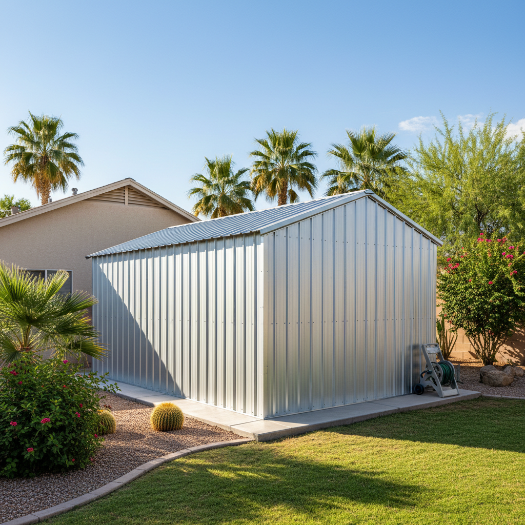 Completed metal building installation work at a residential property in Avondale, AZ