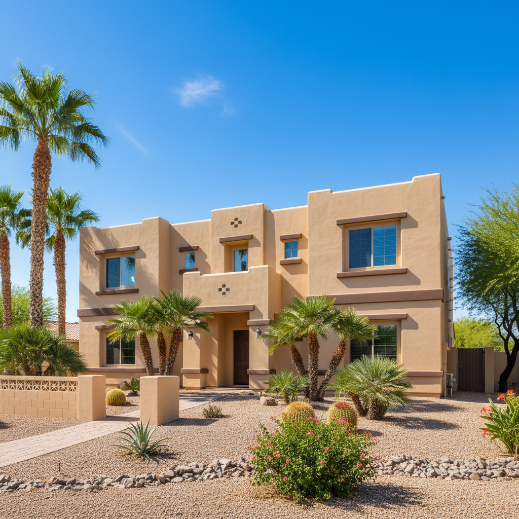 Completed commercial stucco work at a residential property in Mesa, AZ