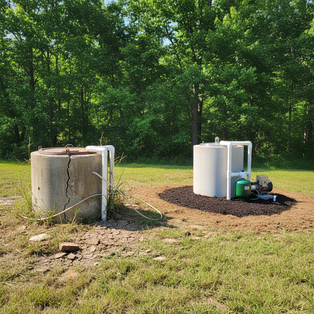 Completed well installation work at a residential property in Fayetteville, AR