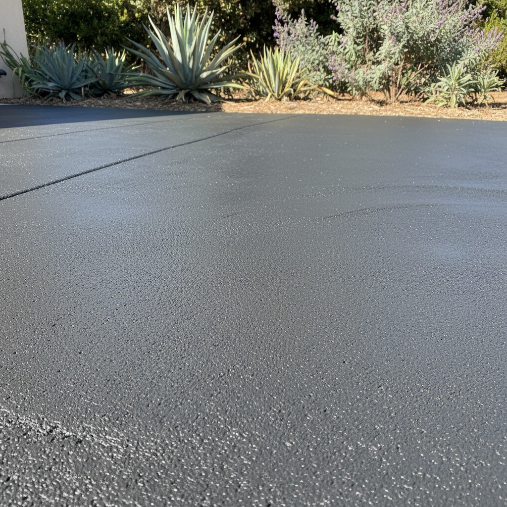 Completed slurry coating work at a residential property in Irvine, CA