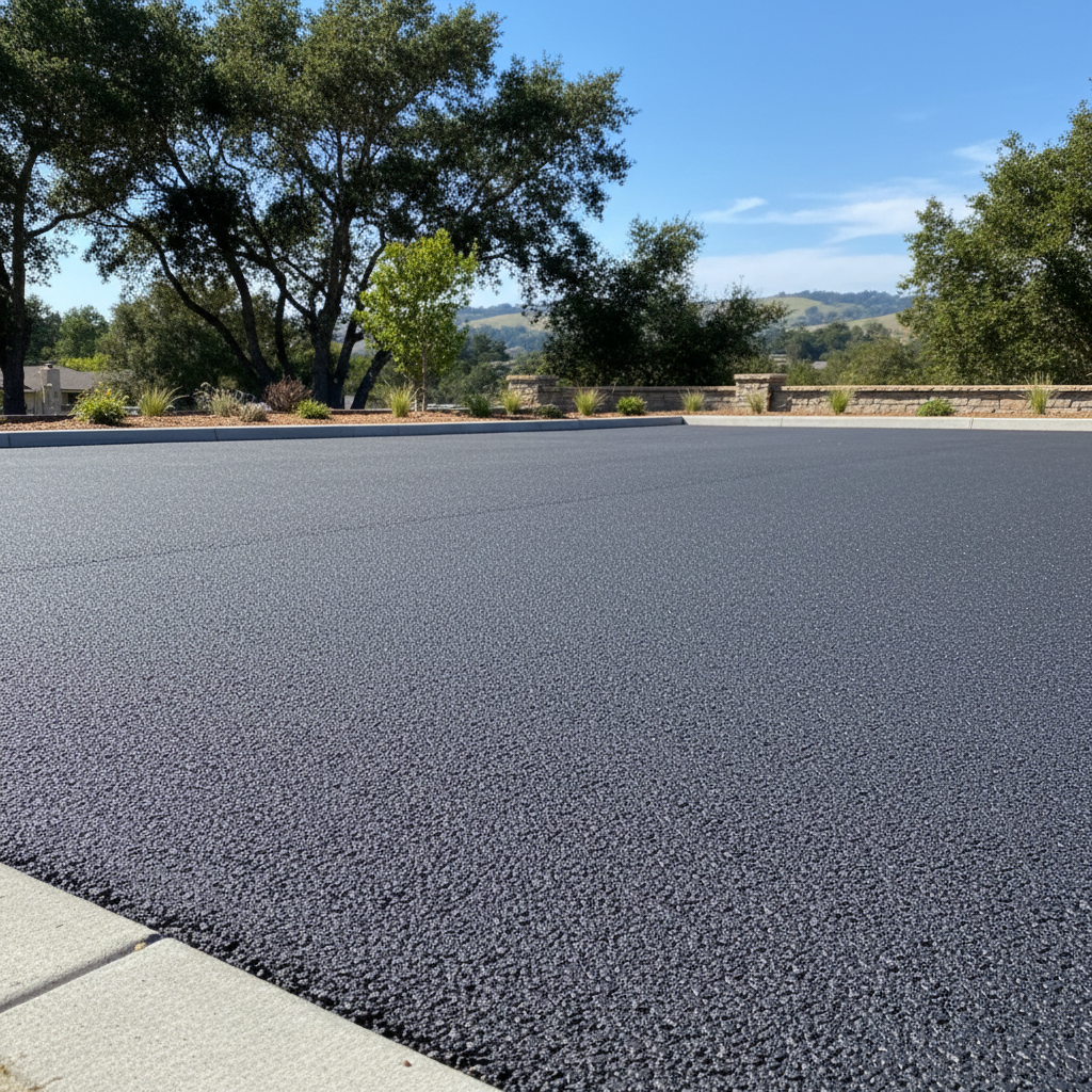 Completed commercial asphalt work at a residential property in Burlingame, CA