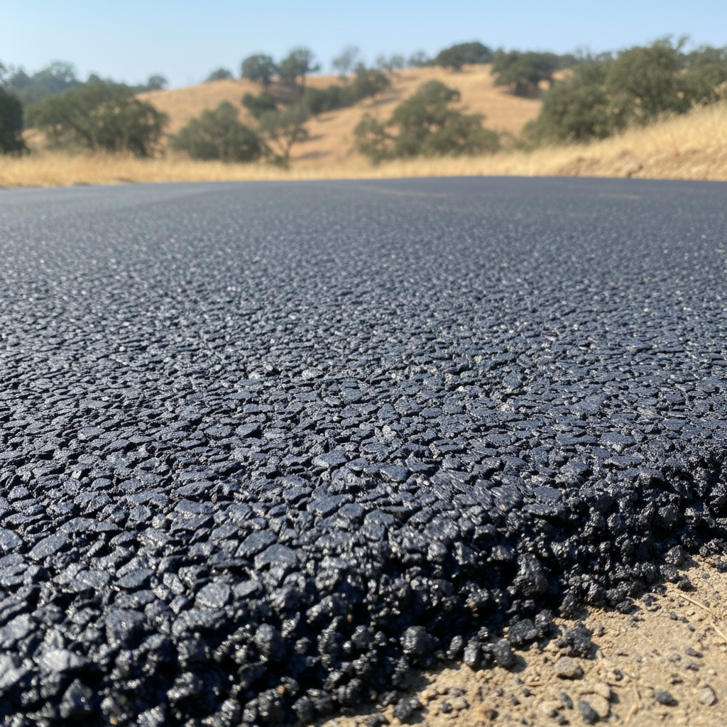 Completed driveway paving work at a residential property in Oroville, CA