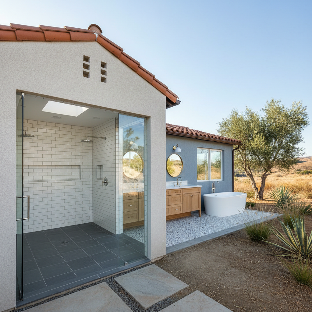 Completed bathroom expansion work at a residential property in Carson, CA