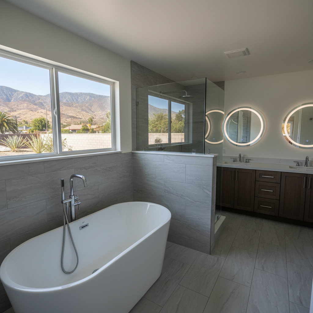 Completed bathtub replacement work at a residential property in Sherman Oaks, CA