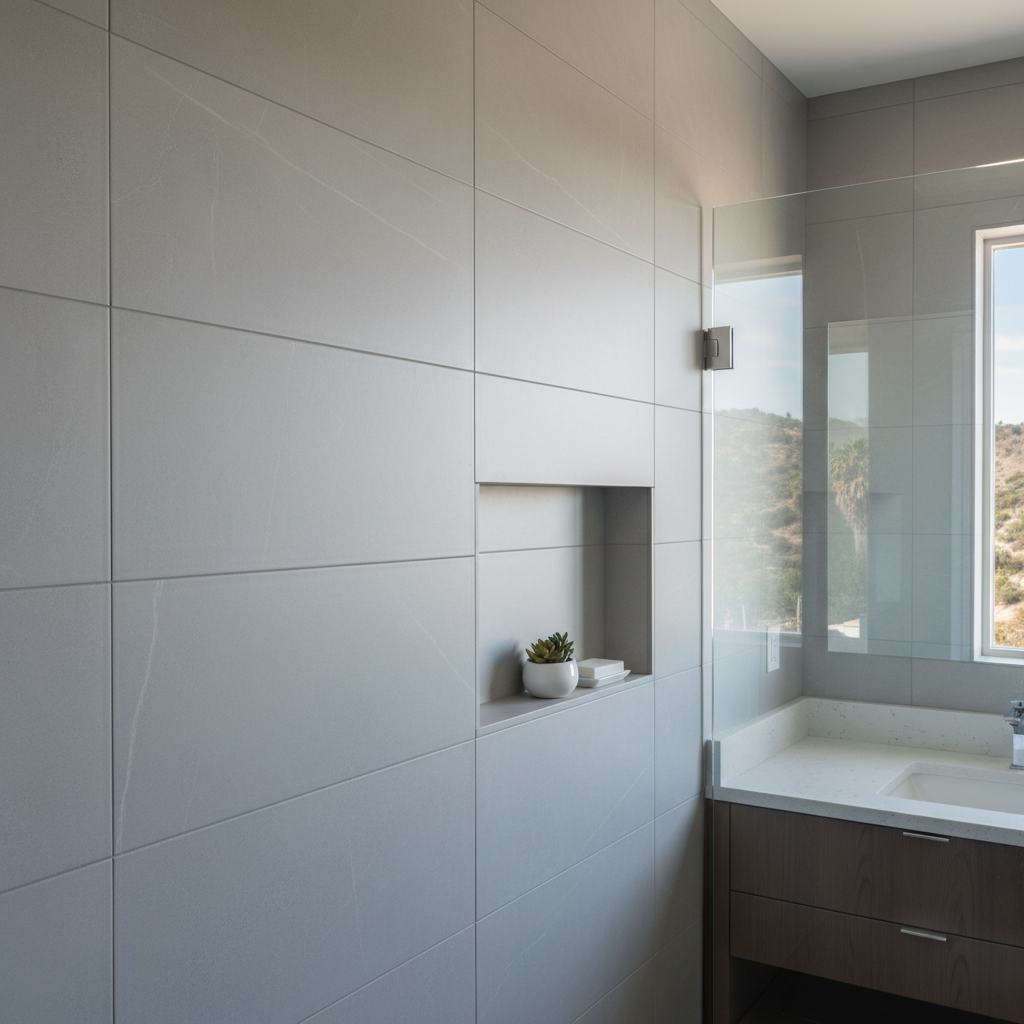 Completed bathroom modernization work at a residential property in Downey, CA