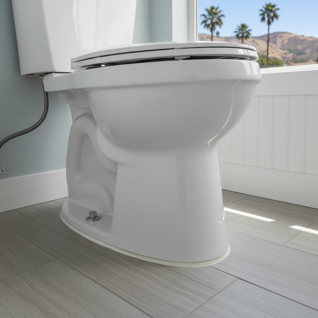 Completed toilet installation work at a residential property in Gardena, CA