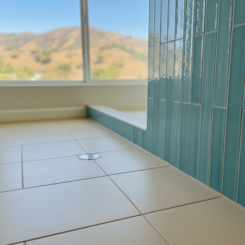 Completed tile and flooring installation work at a residential property in La Mirada, CA