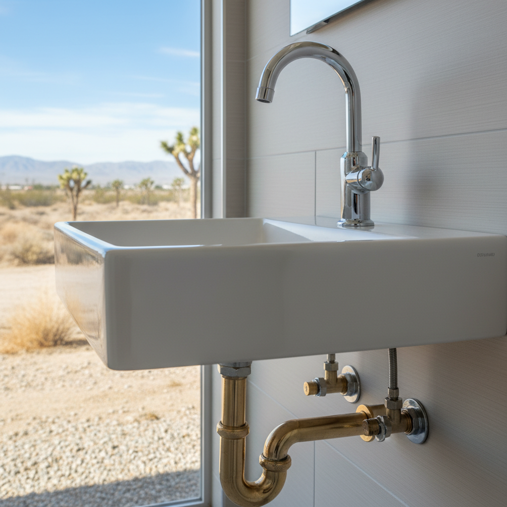Completed plumbing work work at a residential property in Lancaster, CA